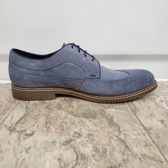 Saks Fifth Avenue Men's Gere Blue Suede Wingtip Oxford Shoes, Size: 13 - Picture 5 of 15